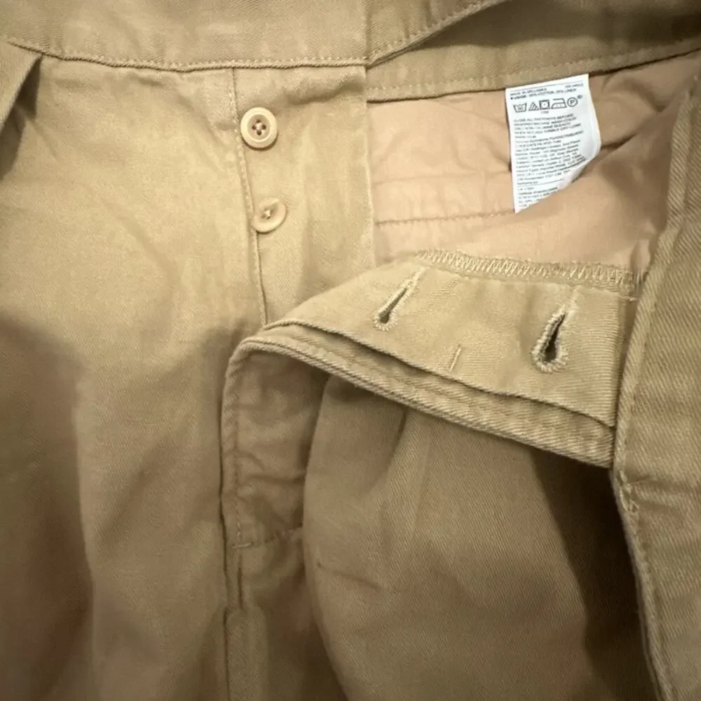 Banana Republic Heritage Explorer Cargo Pants Khaki Pleated Buckle Women 6